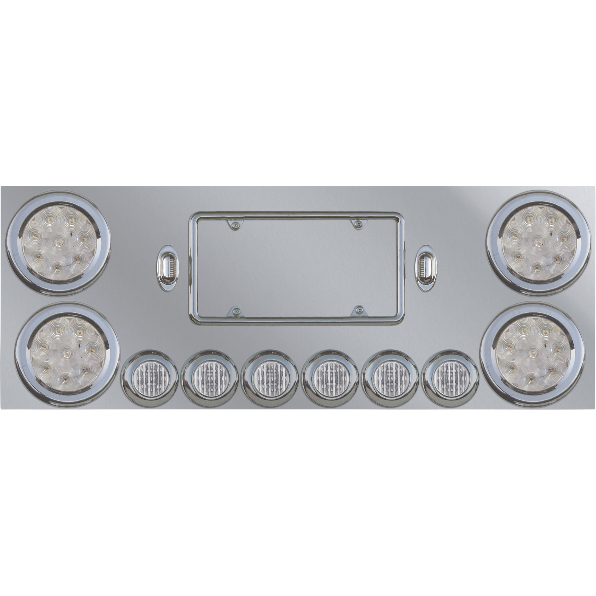 Trux Accessories Standard Rear Center Panel with Clear LEDs, Model# TU-9001LC